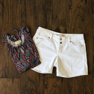 White Luce Denim short by Vince